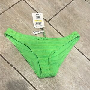NWT Becca bikini bottom, neon green, size M